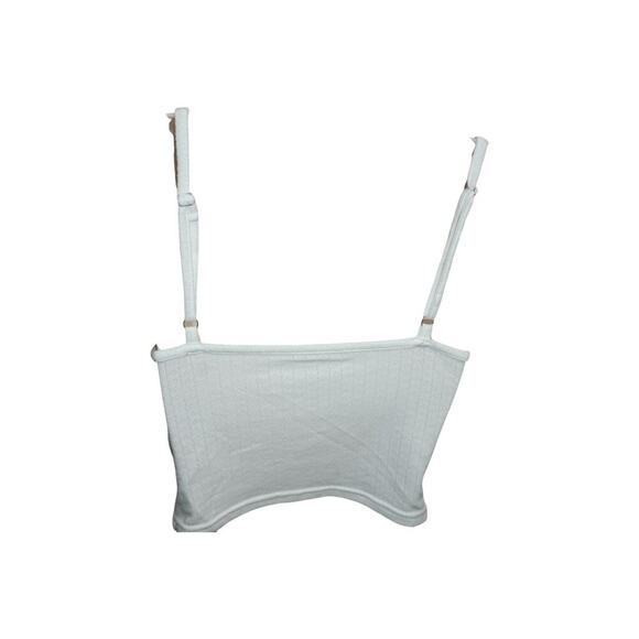 Y2K Barbie Heart Logo Tank Top White Baby Tee 2000s Style Size M - Picture 5 of 7